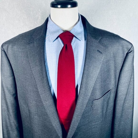 Lauren Ralph Lauren Blazer Mens 54L Gray Wool Sport Coat Jacket Modern - Picture 1 of 16